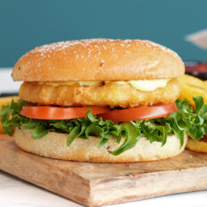 Crispy chicken burger