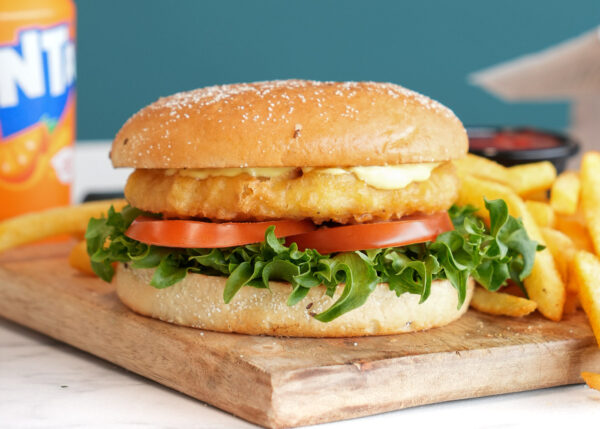 Crispy chicken burger