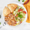 Kebab with salad